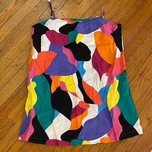 Vibrant Multicolor Women's linen mini dress